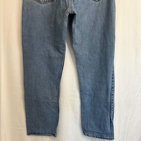 Levis 505 Straight Leg 36x32 Blue Jeans Mild Distress Denim 90s VINTAGE - Picture 6 of 13